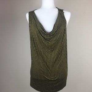 Michael Kors olive green and brown tank top